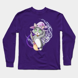 Cute witch cat Long Sleeve T-Shirt